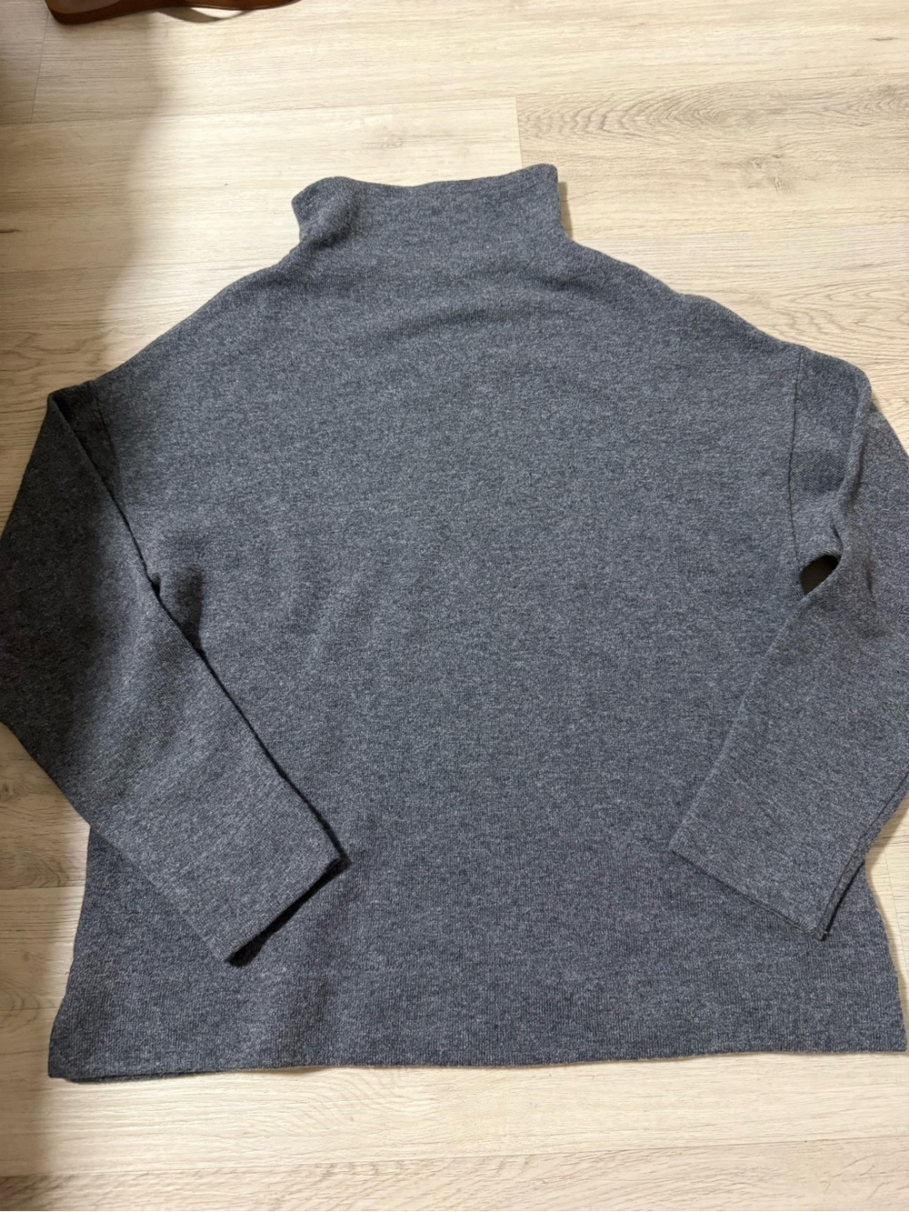 James Perse Gray Virgin Wool Mockneck Oversized Sweater Women’s Sz 3 Winter Cozy